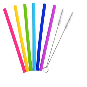 Cheap Silicone Reusable Straw Customized Size Color Low