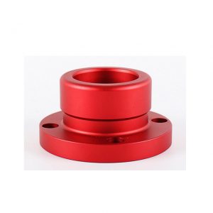 CNC machining aluminium connector with red anodizing