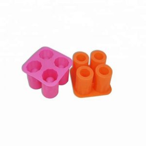 Durable Reusable 4 Cavity Silicone Ice Cube Mold Trays